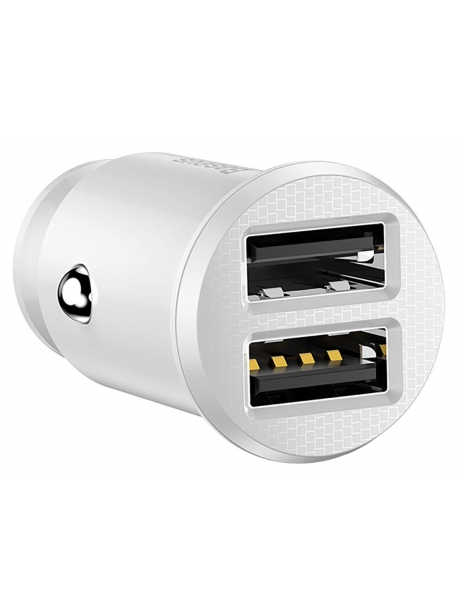 автомобильное зарядное устройство Baseus Grain white