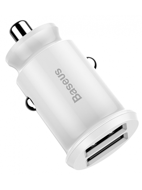 автомобильное зарядное устройство Baseus Grain white