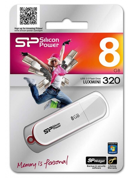 USB-накопитель Silicon Power Luxmini 320 8Gb white