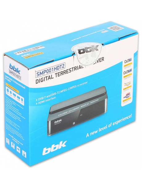 ТВ-тюнер DVB-T2 BBK SMP001 HDT2 темно-серый