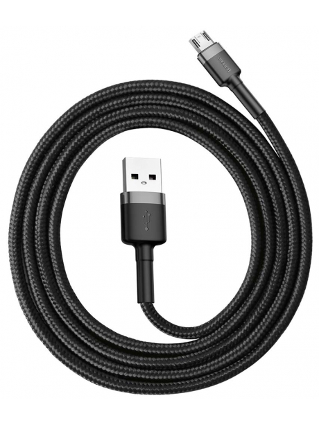 кабель передачи данных Baseus Cafule Cable USB For Micro 2.4A 1m gray + black