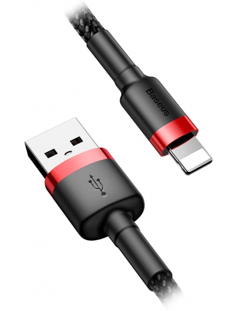 кабель передачи данных Baseus Cafule Cable USB For lightning 1.5A 2m red + black