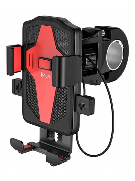 держатель на руль велосипеда Hoco CA73 Flying one-touch bicycle and motorcycle universal holder black &amp; red