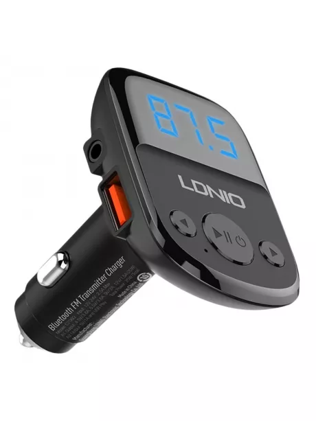 автомобильная зарядка с Bluetooth FM трансмитером LDNIO C706Q black