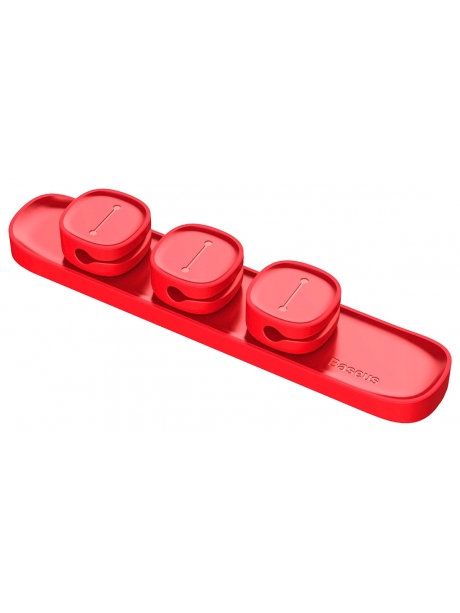магнитный держатель для проводов Baseus Peas Cable Clip red