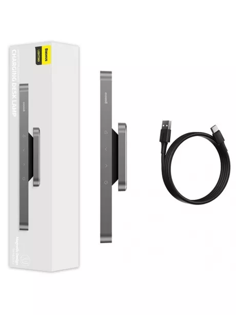 аккумуляторный светильник на магните Baseus Magnetic Stepless Dimming Charging Desk Lamp deep grey