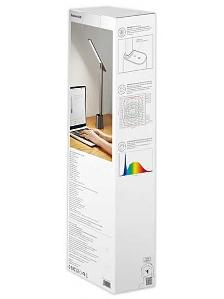 настольный аккумуляторный светильник Baseus Smart Eye Series Charging Folding Reading Desk Lamp (Smart Light) gray
