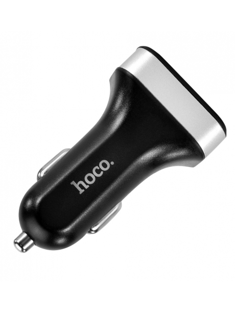 автомобильное зарядное устройство с дисплеем Hoco Z3 2USB LCD car charger black