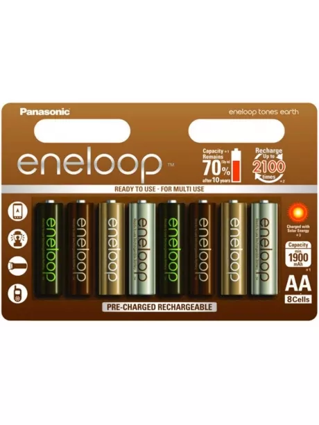 аккумуляторы (8 шт) Panasonic 1900 mAh R6/AA Eneloop-8BL 