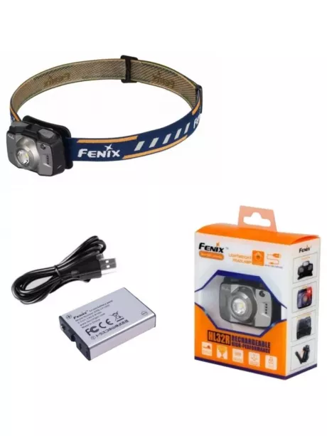 налобный фонарь Fenix HL32R серый