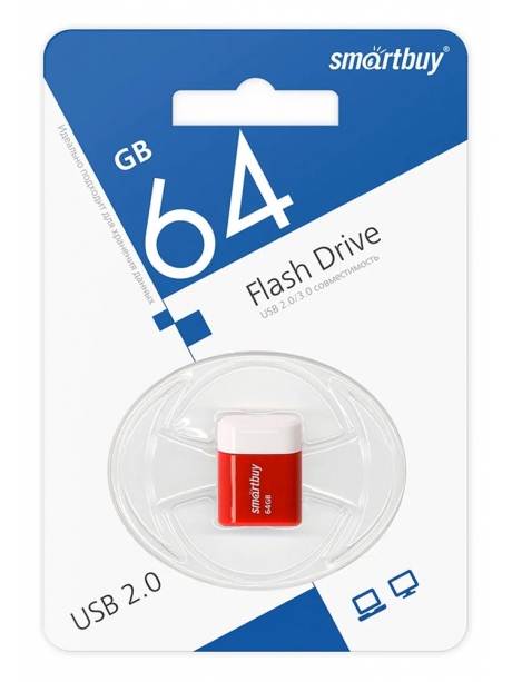 флешка USB SmartBuy LARA 64GB red