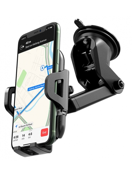 держатель Hoco CA76 Touareg one-touch center console car holder black