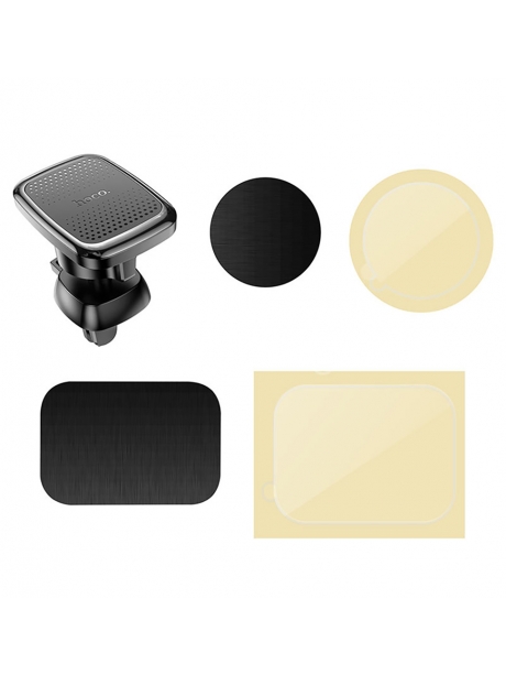 магнитный держатель на воздуховод Hoco CA106 Air outlet magnetic car holder black metal gray