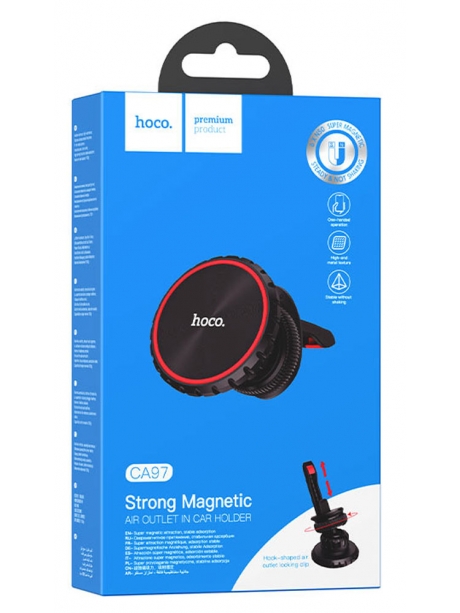 держатель Hoco CA97 City air outlet magnetic car holder black