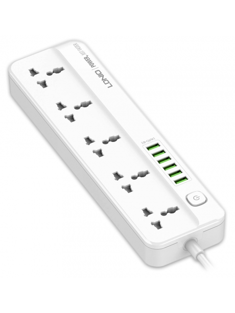 сетевой фильтр LDNIO SC5614 6USB*5 розеток 2м white