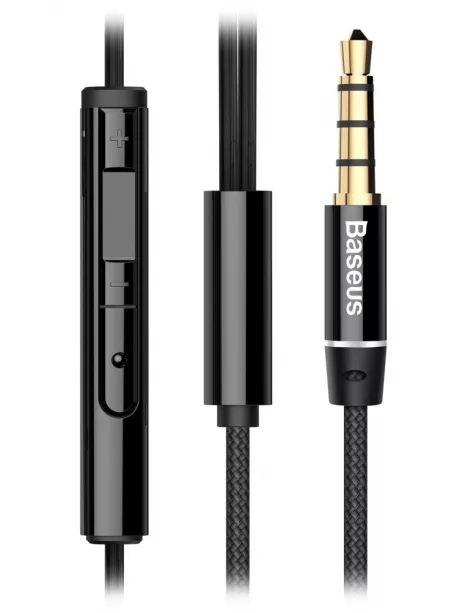 проводные наушники с микрофоном Baseus Encok H06 lateral in-ear Wired Earphone black