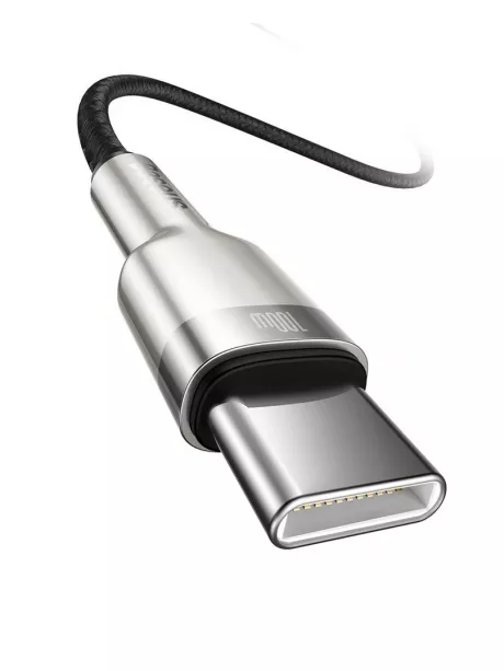 зарядный кабель для MacBook и iPhone Baseus Cafule Series Metal Data Cable Type-C to Type-C 100W 1m black