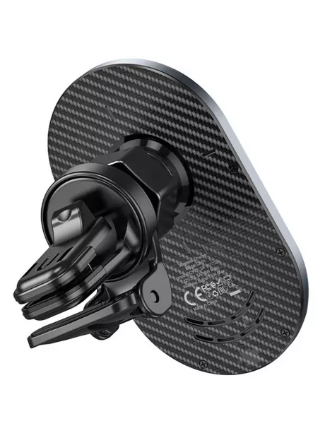 магнитный держатель с беспроводной зарядкой Hoco CA91 Magic magnetic wireless fast charging car holder gray