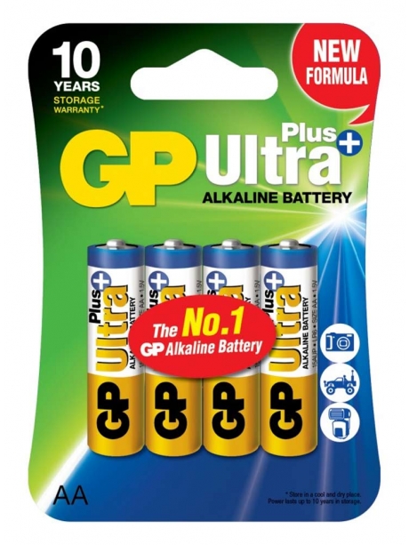 батарейки (4 шт.) GP Ultra Plus LR6/AA-BL4 