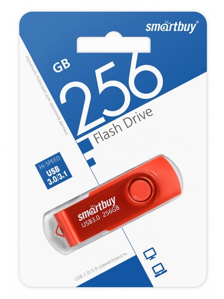 флешка USB 3.0 SmartBuy Twist 256GB 3.0 red