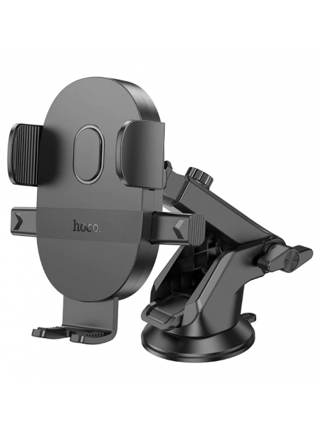 держатель для телефона на торпеду со штангой Hoco H19 Mighty one-button car holder (center console) black