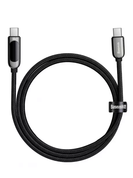 кабель для быстрой зарядки Baseus Display Fast Charging Data Cable Type-C to Type-C 100W 1m black