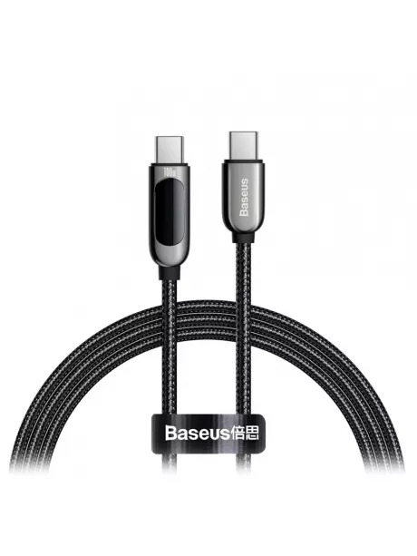 кабель для быстрой зарядки Baseus Display Fast Charging Data Cable Type-C to Type-C 100W 1m black
