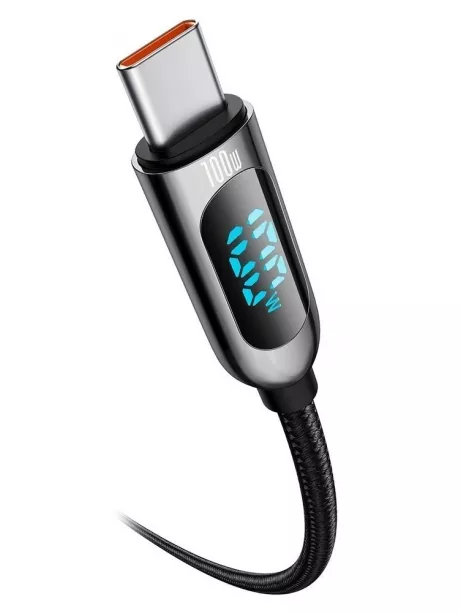 кабель для быстрой зарядки Baseus Display Fast Charging Data Cable Type-C to Type-C 100W 1m black