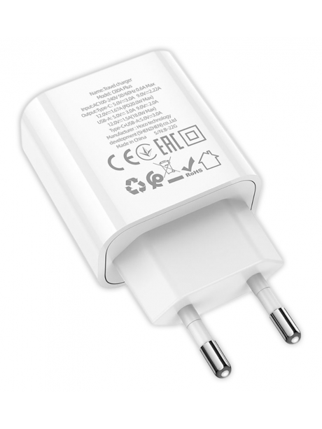 зарядное устройство Hoco C80A Plus Rapido PD20W+QC3.0 charger white