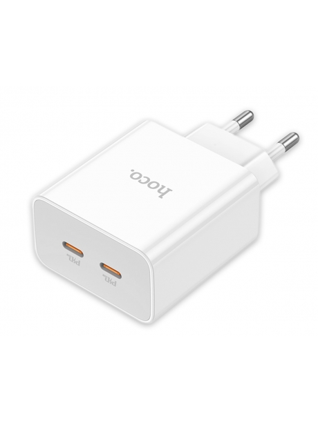 быстрое зарядное устройство Hoco C108A Leader PD35W dual port(2C) charger white