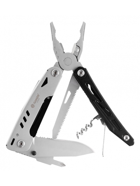 мультитул со съёмными ножницами Ganzo G304 silver black