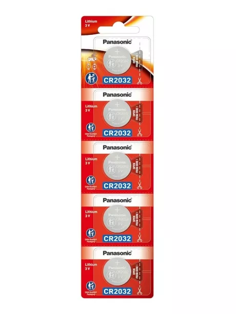 литиевая батарейка Panasonic CR2032-5BL 
