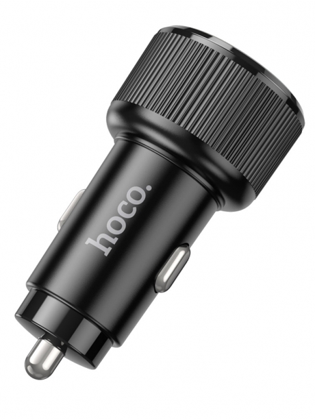 автомобильное зарядное устройство Hoco NZ14 Guerrero 36W dual-port car charger black
