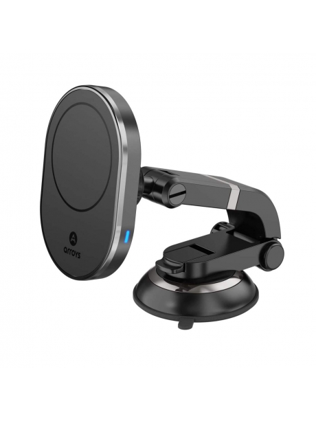 автомобильный держатель c зарядкой Arroys Dash-W4MS black