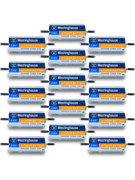 литиевые батарейки 3.6v Westinghouse ER 14335Y (2/3AA) axial wires 15шт. 