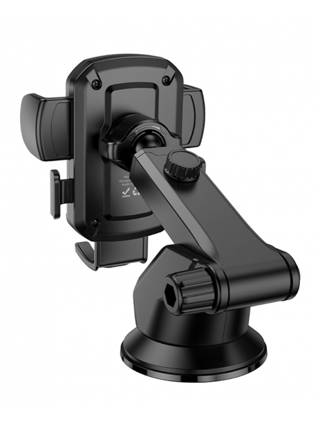 держатель для телефона на торпеду Hoco H65 Gamble one-button car holder (center console) black