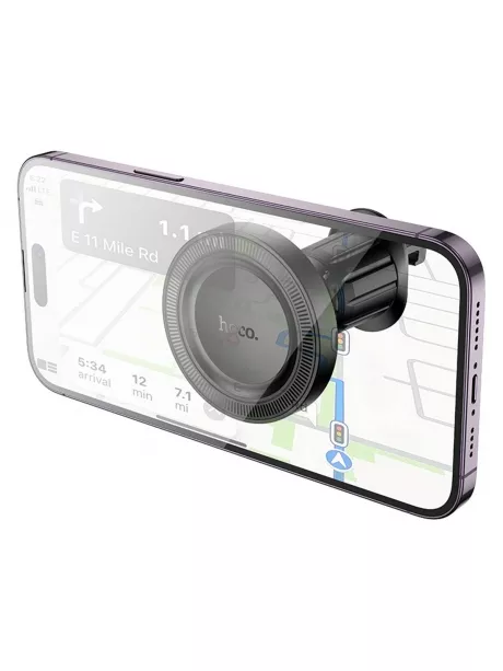 магнитный держатель для MagSafe Hoco H56 Show ring magnetic car holder (air outlet) black