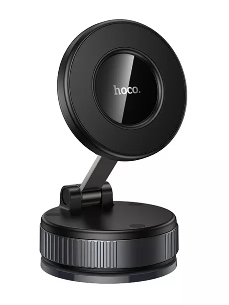 магнитный держатель на присоске Hoco H86 Dragon manual suction cup magnetic holder(universal) black/metal gray