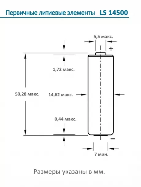 батарейка Saft LS 14500 CNA (AA) 100шт. 