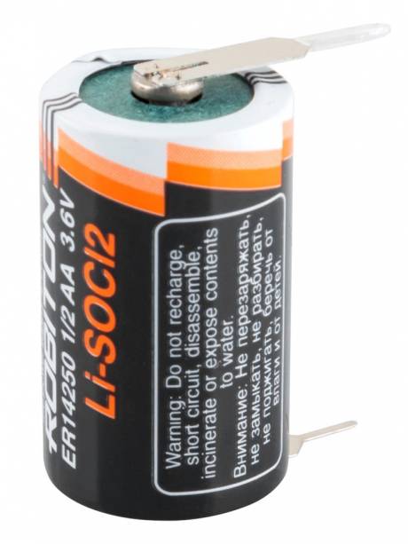 батарейка литиевая Robiton ER 14250-P1M1 со штырьковыми выводами под пайку 