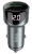 автомобильная зарядка c дисплеем Hoco Z42 Light road dual port digital display PD20W+QC3.0 car charger metal gray