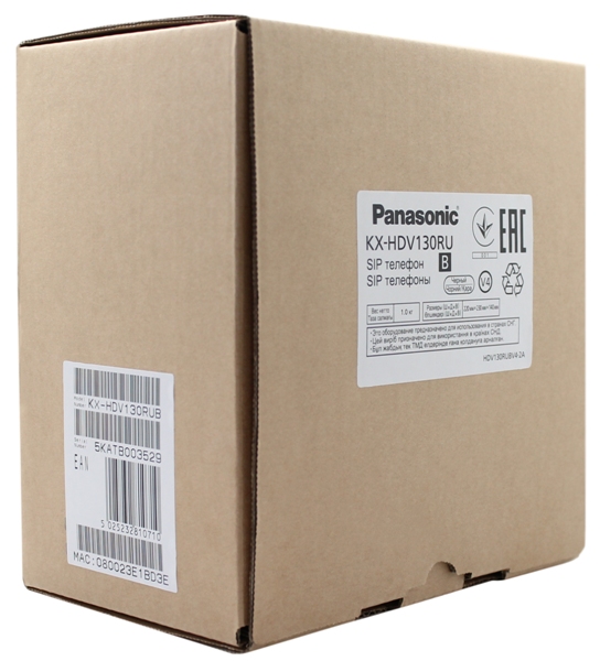 Упаковка Panasonic KX-HDV130RU