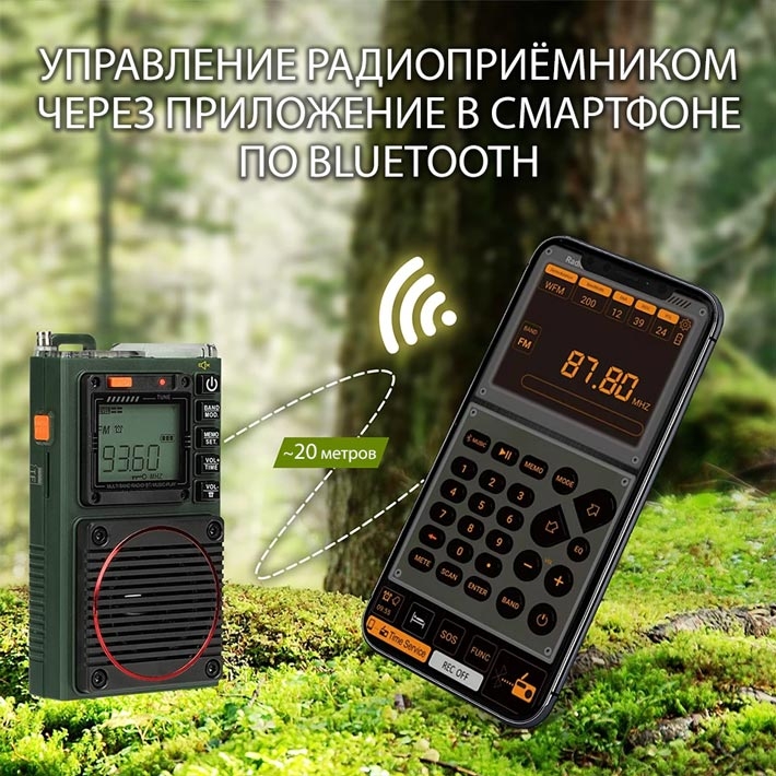 карманный цифровой радиоприемник Retekess TR111 green по самой выгодной ...