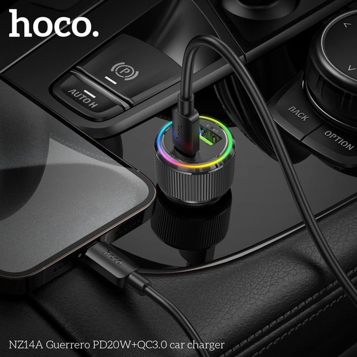 автомобильное зарядное устройство Hoco NZ14A Guerrero PD20W+QC3.0 car charger
