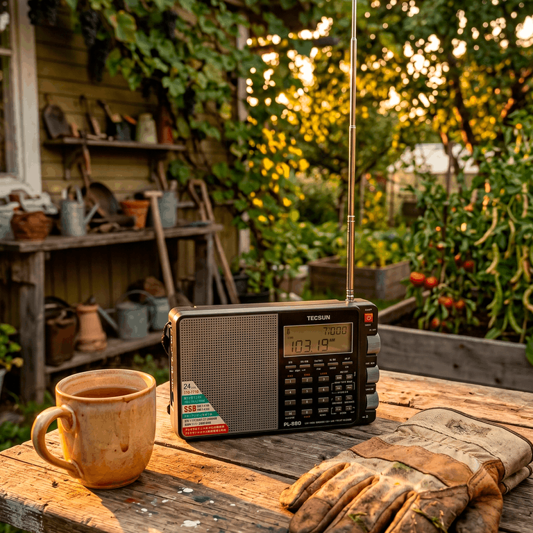 Радиоприемник Tecsun PL-880 black на даче